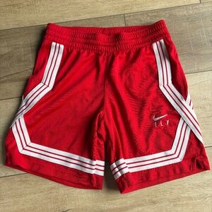 Nike Fly shorts size Medium youth in red and white